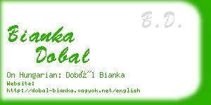 bianka dobal business card